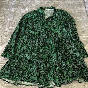 Stradivarius Green and Black Dress